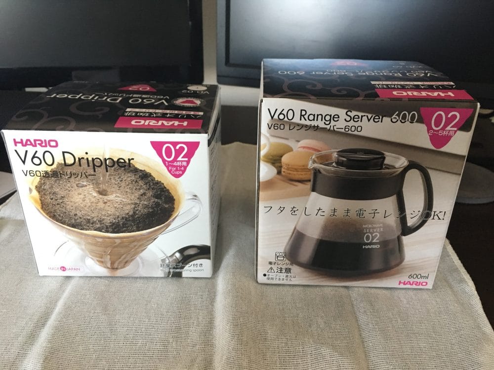 V60ドリッパーとサーバの箱