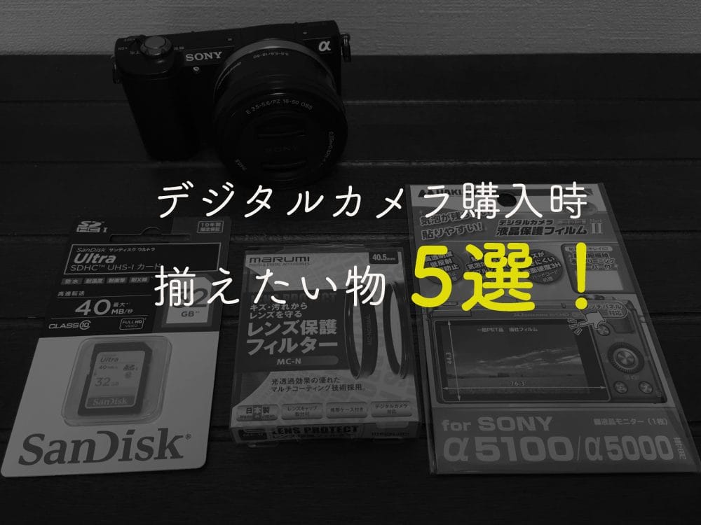 デジタルカメラ購入時に揃えたい物5選！