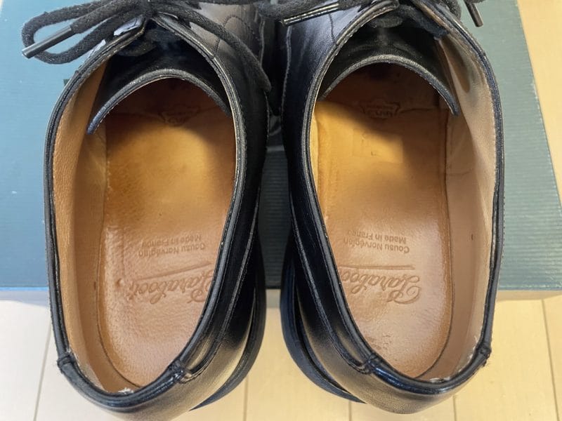 5年履いたシャンボードのライニングの状態(後ろから)