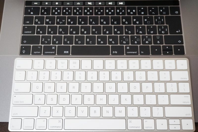 MacのJISキーボードとUSキーボードを比較